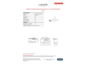 Specification Sheet - LAUFEN Kartell Wall/Counter Right Hand Basin Only 1 Taphole 900x460 White
