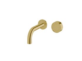 Hero - Sussex Pure Elemental Progressive Wall Basin Mixer System 160mm PVD Brushed Gold (3 Star) Lead Free