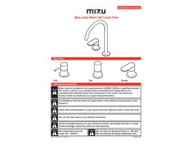 Installation Instructions - Mizu Hob Mixer Set Lead Free