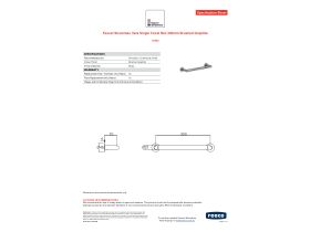 Specification Sheet - Faucet Strommen Vara Single Towel Rail 300mm Brushed Graphite