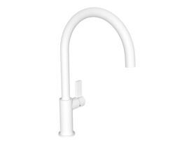 Hero - Nobili Flag Gooseneck Sink Mixer Tap Matte White (4 Star)