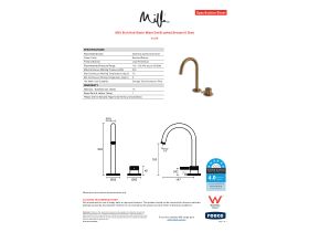 Specification Sheet - Milli Etch Hob Basin Mixer Set Brushed Bronze (6 Star)