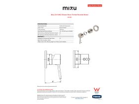 Specification Sheet - Mizu Drift MK2 Shower Mixer Trimset Brushed Nickel