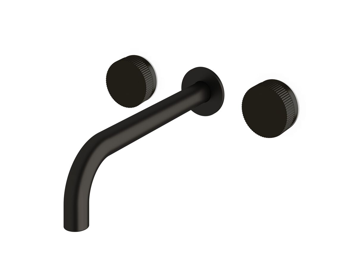 Sussex Pure Bath Set 250mm with Linear Textured Handles PVD Matte Black
