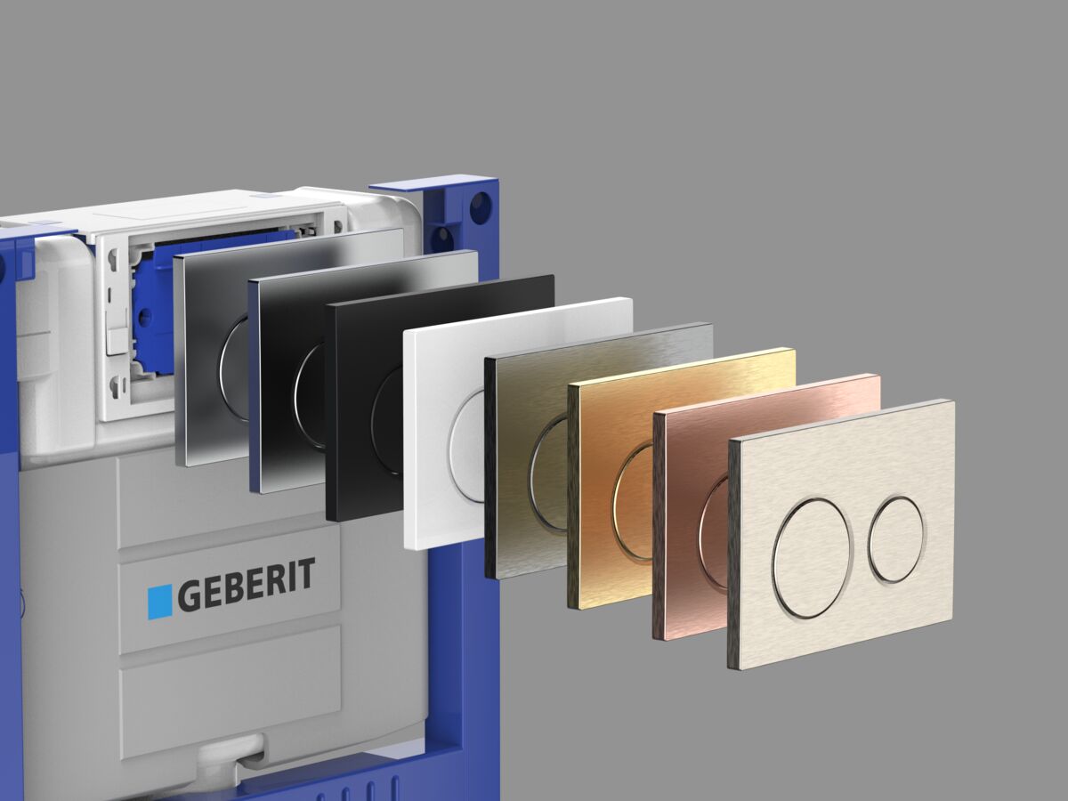 Geberit Omega01 Dual Flush Button with Cistern - Wall