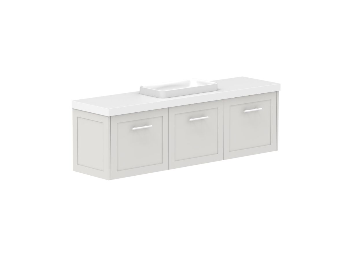 Supporting Image - Kado Lux Ensuite All Door 1500mm Wall Hung Centre Basin 50mm Top