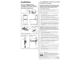 Installation Instructions - Caroma Forma II Bidet Cleanflush Close Coupled Back to Wall Back/Bottom Inlet Cistern Gloss White (4 Star)