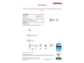 Specification Sheet - Sussex Scala Straight Wall Basin Set with 200mm Outlet LUX PVD Brushed Platinum Gold (5 Star)