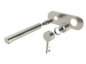 Mizu Drift MK2 Wall Bath Mix Set Trim 200 Brushed Nickel