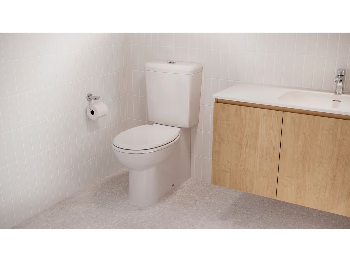 Posh Solus Square Close Coupled Back to Wall Bottom Inlet Toilet Suite (4 Star)