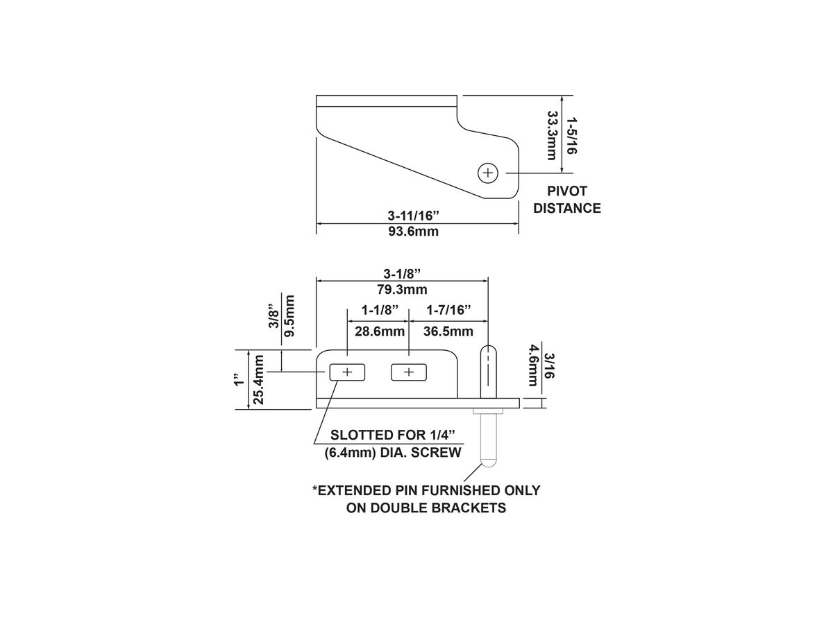 Kason Pivot Bracket Top Left K1556021