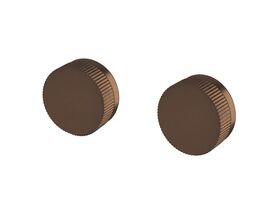 Sussex Pure Progressive Dual Mixer Tap System with Linear Textured Handles PVD Brushed Bronze