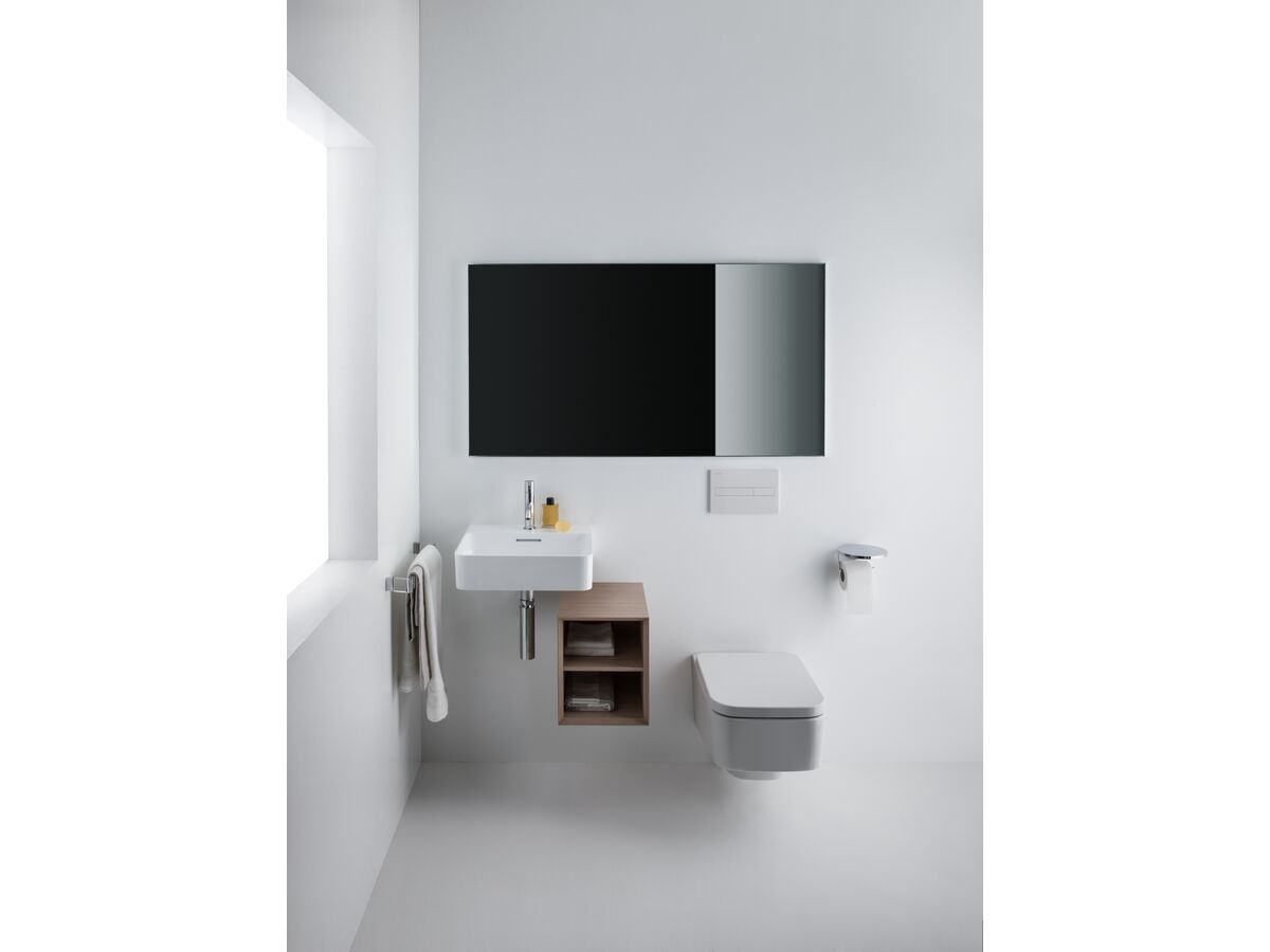 LAUFEN Val Wall / Counter Basin with Overflow 1 Taphole 450mm White