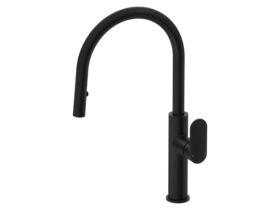 Hero - Mizu Soothe MK2 Gooseneck Pull Out Sink Mixer Curved Matte Black (5 Star)