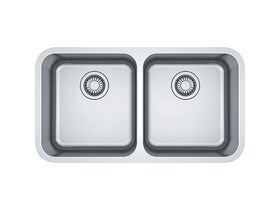 Franke Bell BCX220-38/38 Double Bowl Sink Inset/Undermount Stainless Steel