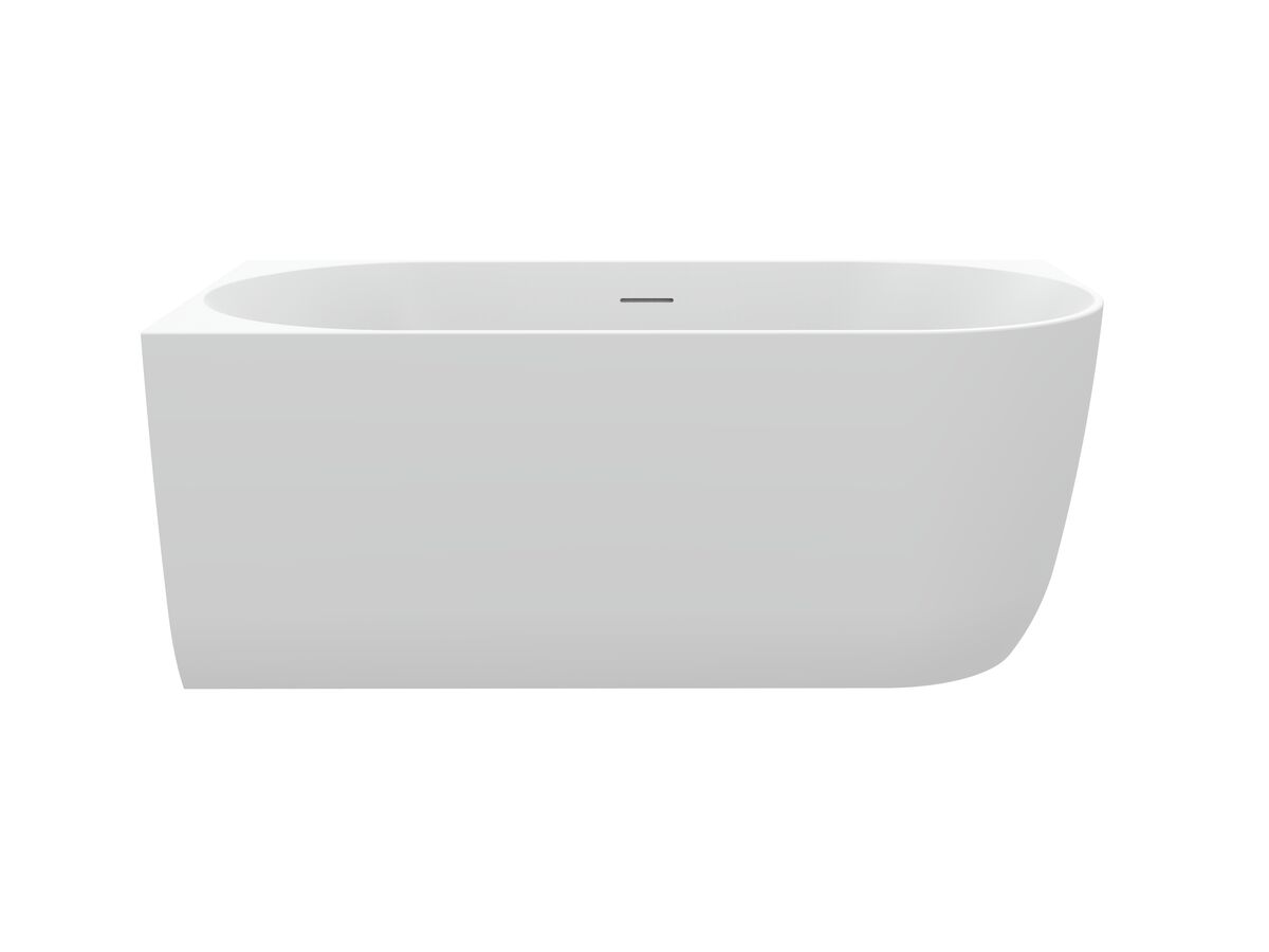 Hero - Posh Solus Back to Corner Freestanding Bath 1500mm Left Corner with Overflow Matte White
