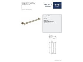 Technical Guide - GROHE Essentials Accessories Double Towel Rail 600mm Brushed Nickel