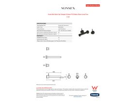 Specification Sheet - Scala Wall Bath Set Straight 250mm PVD Matte Black Lead Free