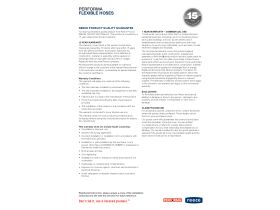 Warranty - Performa Flexible Hoses