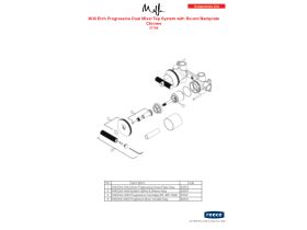 Component Listing - Milli Etch Progressive Dual Mixer Tap System with Round Backplate Chrome