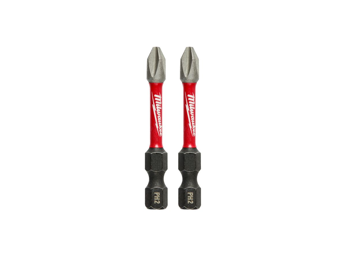 Milwaukee SHOCKWAVE Power Bit Phillips # 2 50mm (2") 2PK