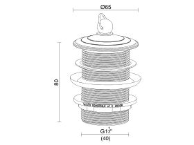 Mizu Drift 40mm Plug & Waste with No Overflow