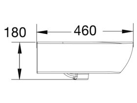 American Standard Cygnet Wall Basin No Taphole 550mm with Fixing Kit White