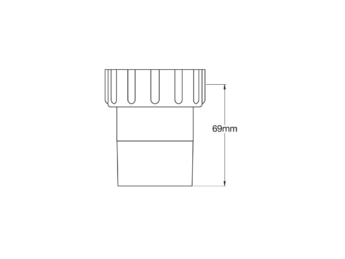 Dura DWV Cap & Lining Pln Male 50mm