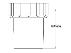 Dura DWV Cap & Lining Pln Male 50mm