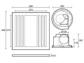 Kado Lux Exhaust Fan 250mm