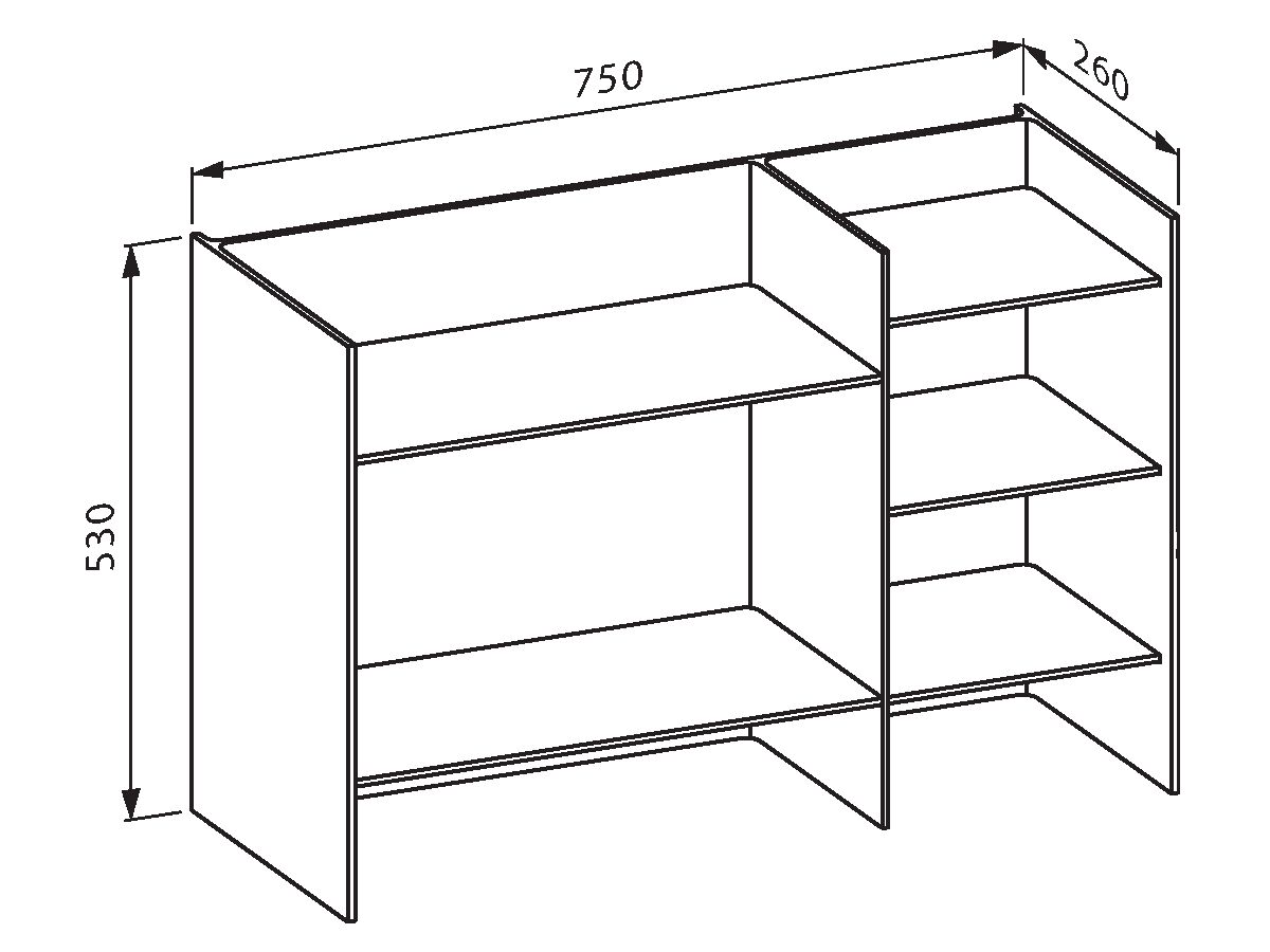 Kartell Rack 750 x 260 x 530mm Transparent Crystal