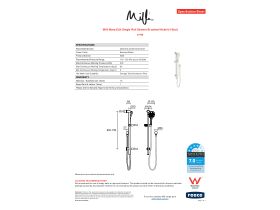 Specification Sheet - Milli Marq Edit Single Rail Shower Brushed Nickel (4 Star)