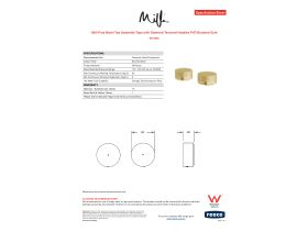 Specification Sheet - Milli Pure Basin Top Assembly Taps with Diamond Textured Handles PVD Brushed Gold