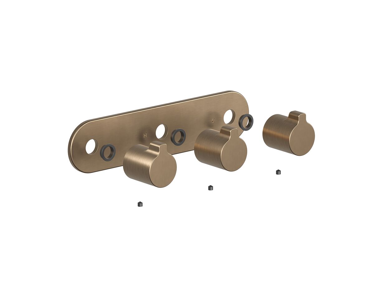 Hero - Faucet Strommen Vara Fin Wall Top Assembly with Diverter Trimset Discovery Bronze Lead Free