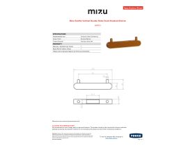 Specification Sheet - Mizu Soothe Vertical Double Robe Hook Brushed Bronze