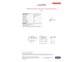 Specification Sheet - LAUFEN Kartell Wall Basin with Overflow 1 Taphole 600 x 460mm White