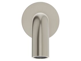 Supporting Image 2 - Mizu Drift Wall Basin/Bath Outlet Curve Spout 160mm Brushed Nickel (6 Star) Lead Free - Front