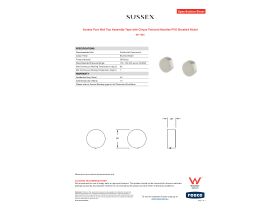 Specification Sheet - Sussex Pure Wall Top Assembly Taps with Cirque Textured Handles PVD Brushed Nickel