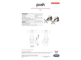 Specification Sheet - Posh Bristol Washing Machine Stops Chrome/Gold