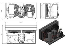 Tecumseh HTA Condensing Unit 6.5HP R404 MHBP TAGT4573ZHR-2