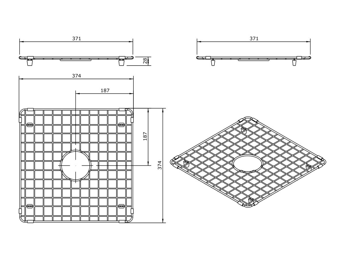 Memo Harper 370x370 Sink Protect Grid Stainless Steel