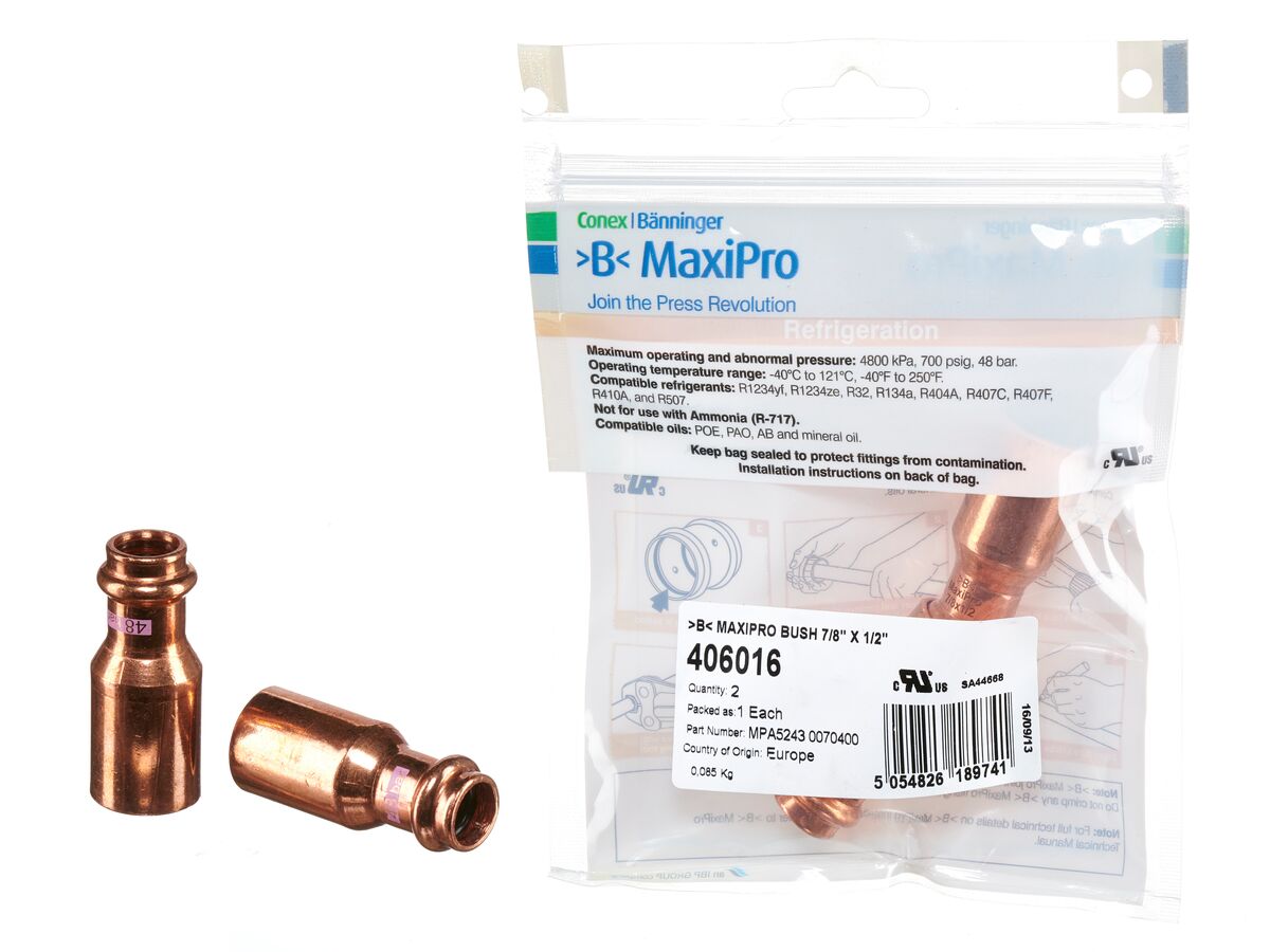 >B< Maxipro Bush 7/8" x 1/2" Bag of 2