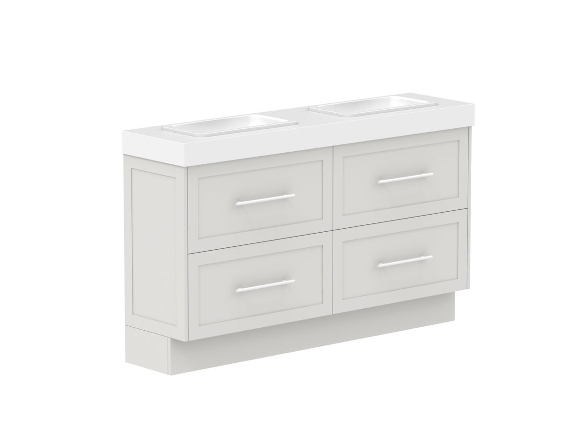Supporting Image - Kado Lux Ensuite All Drawer Twin 1500mm Floor Mount Double Basin 90mm Top