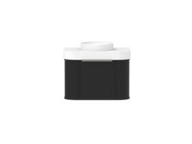 Supporting Image - Kado Era Double Curve All Drawer 750mm Wall Hung Vanity Centre Basin 90mm Durasein Top Matte Black