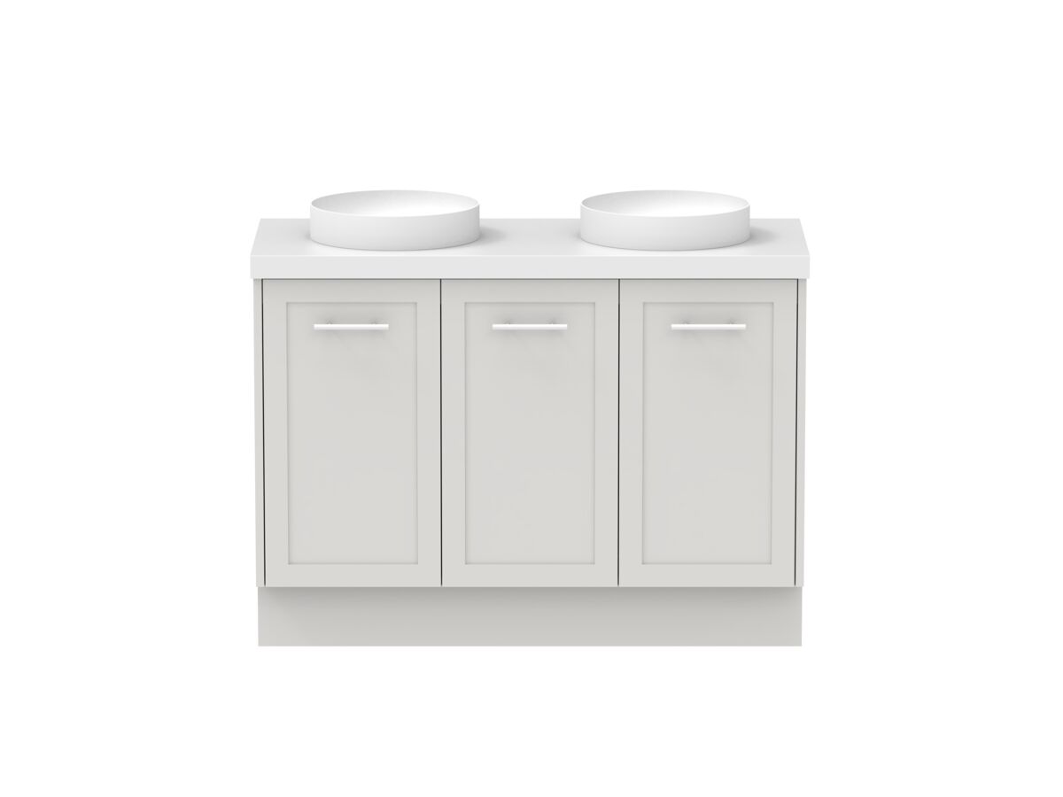Hero - Kado Lux All Door 1200mm Double Bowl Floor Mount 50mm Top