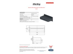Specification Sheet - Mizu Bloc MK2 Waterfall Bath Outlet Matte Black