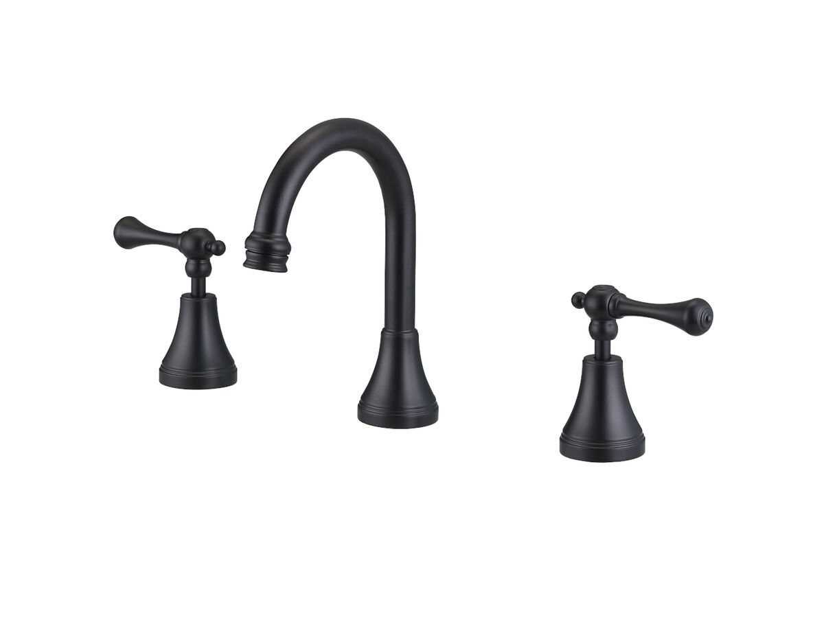 Kado Era Basin Set Fixed Lever Matte Black (5 Star)