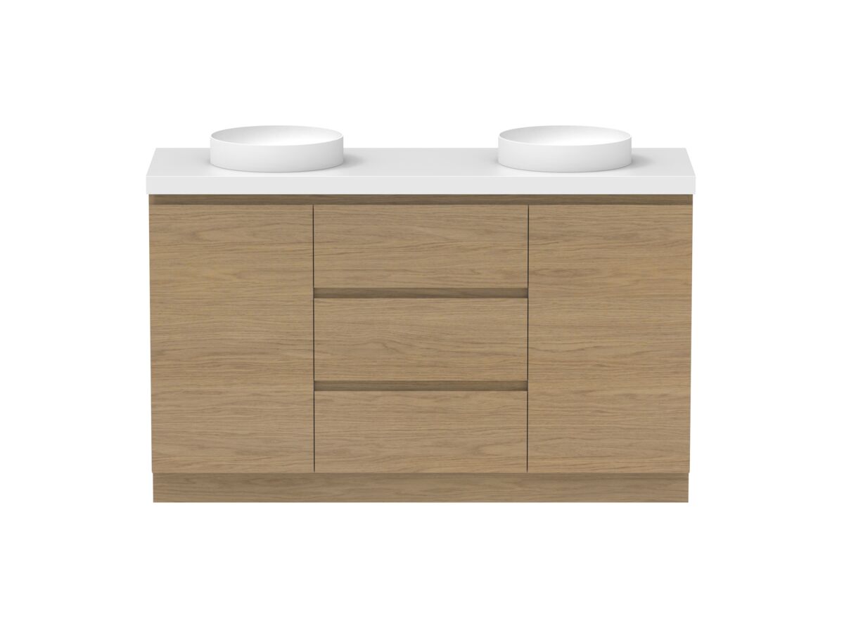 Supporting Image - Posh Domaine Plus Hamper 1500 Floor Mounted Double Bowl 50mm Top