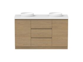 Supporting Image - Posh Domaine Plus Hamper 1500 Floor Mounted Double Bowl 50mm Top