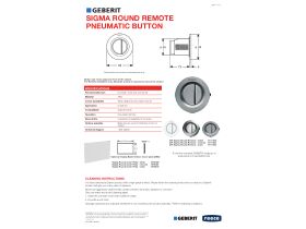 Technical Guide - Geberit Sigma Remote Round Dual Flush Button Satin Chrome